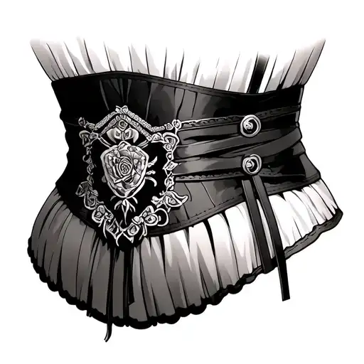 garter belt tattoo design idea