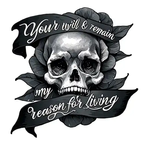 You were and will remain my reason for living  tattoo design idea