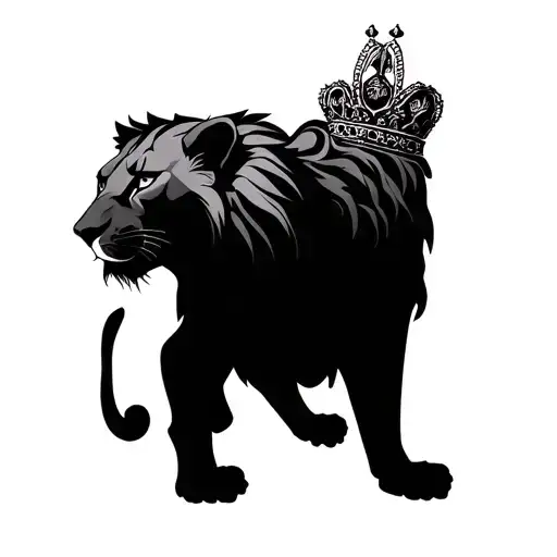 lioness queen tattoo design idea