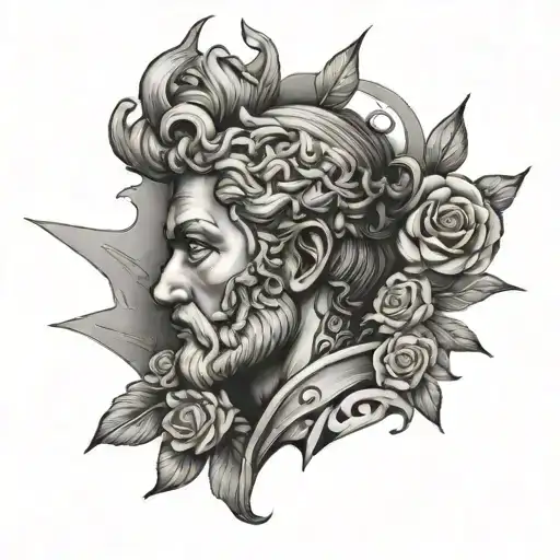 stoic virtues tattoo design idea