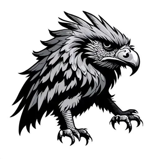 gryphon medieval tattoo design idea