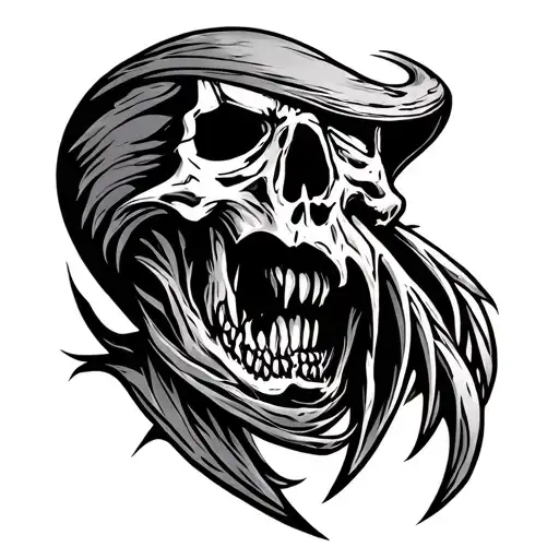 reaper death seal tattoo design idea