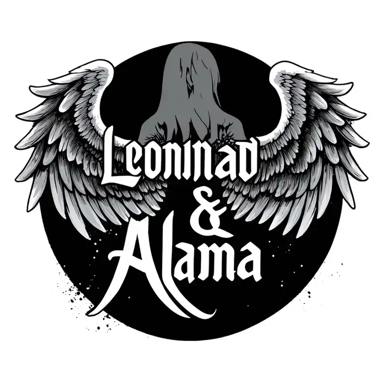 "Leonard and alma" wings spread wide tattoo design idea