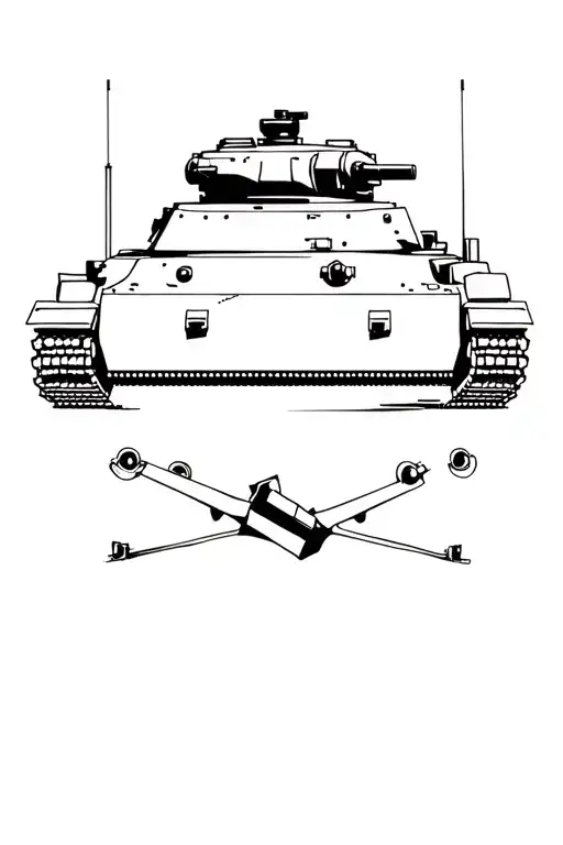 Army Tank tattoo design idea