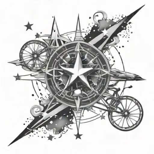 formula 1 and libra constellation tattoo design idea