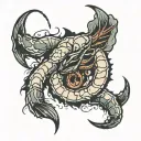 fried shrimp tattoo design idea