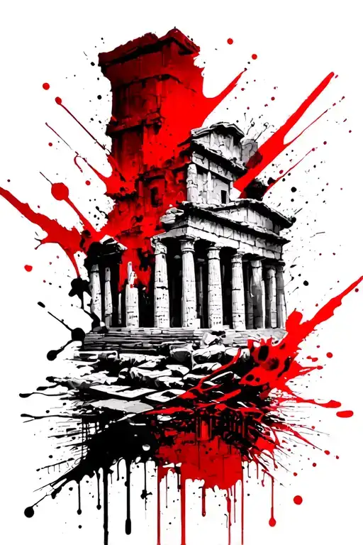 Baalbek Ruins tattoo design idea