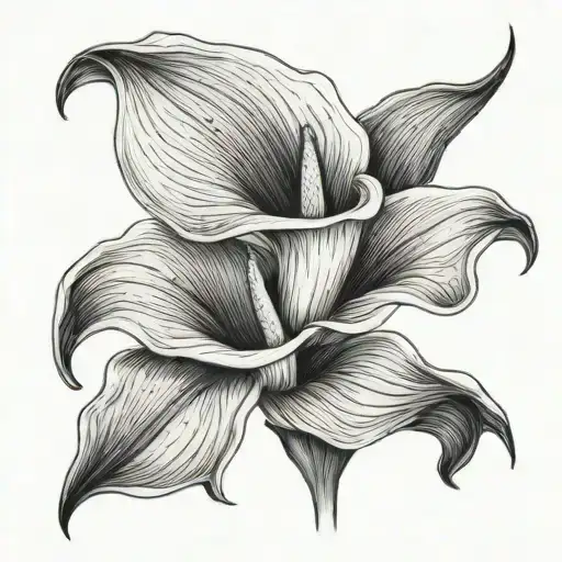 calla lily tattoo design idea