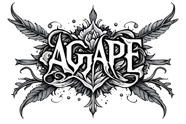 "AGAPE" AGAPE tattoo design idea