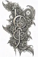 I want a tattoo, which has a meaning that I have been through a lot, to contain the OTF sign, to be something related to tattoo design idea