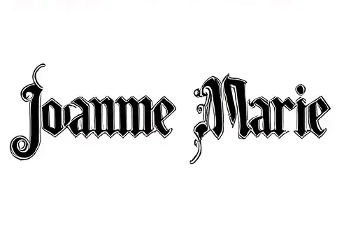 "joanne marie" tattoo design idea
