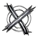 straight edge symbol intertwined tattoo design idea