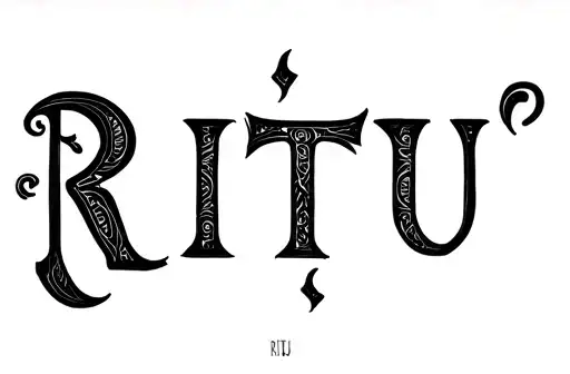 "Ritu" tattoo design idea