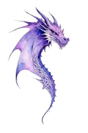 Purple celtic Dragon watercolour tattoo design idea