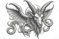 Gore Baphomet tattoo design idea
