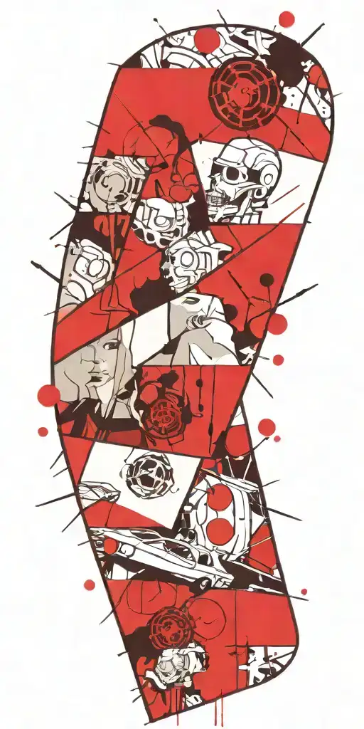 comic book tattoo design idea