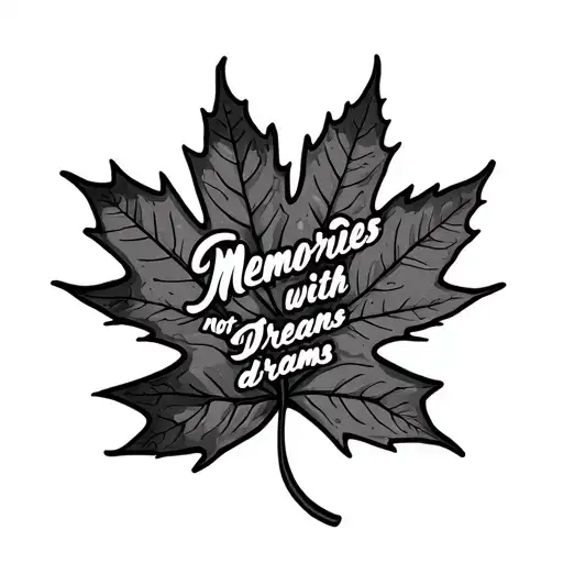 mapleleaf outline and add travel cardiac medical/heart themes on the inside. add quote die with memories, not dreams.  tattoo design idea