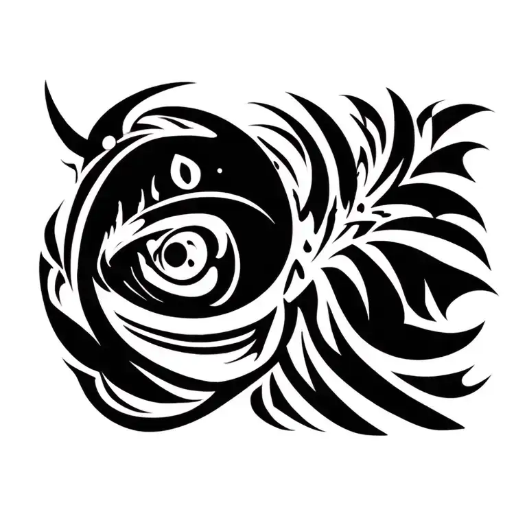 tribal shark patterns tattoo design idea