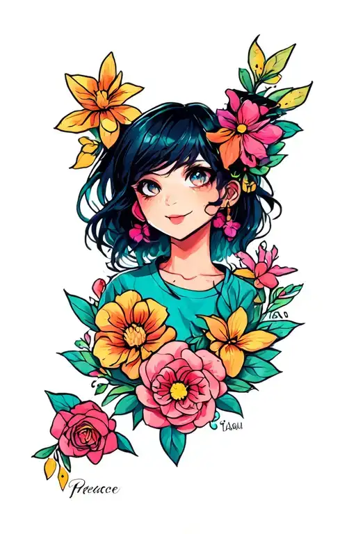 cartoon tattoo design idea