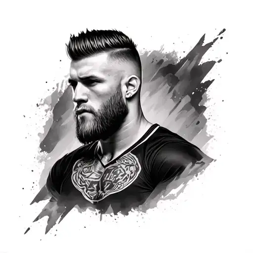 connor mcgregor style tattoo on chest tattoo design idea