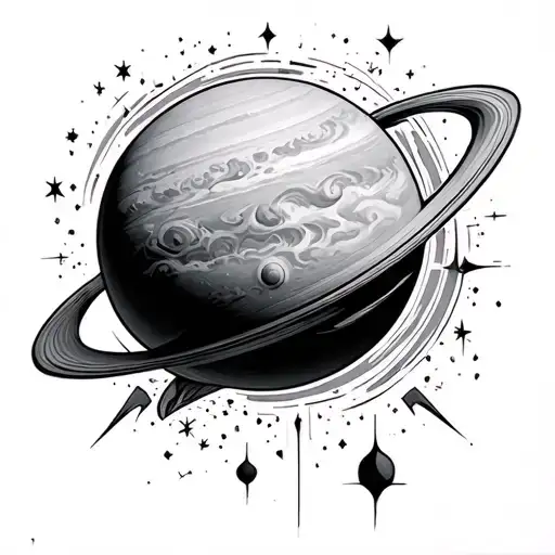 Planet Venus tattoo design idea