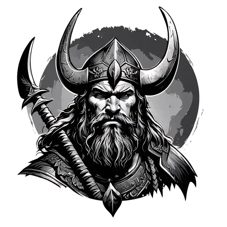 viking warrior tattoo design idea