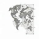 geography tattoo design idea