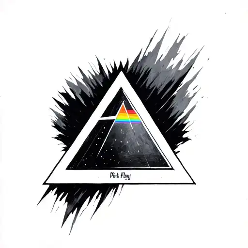 Pink Floyd Triangle tattoo design idea