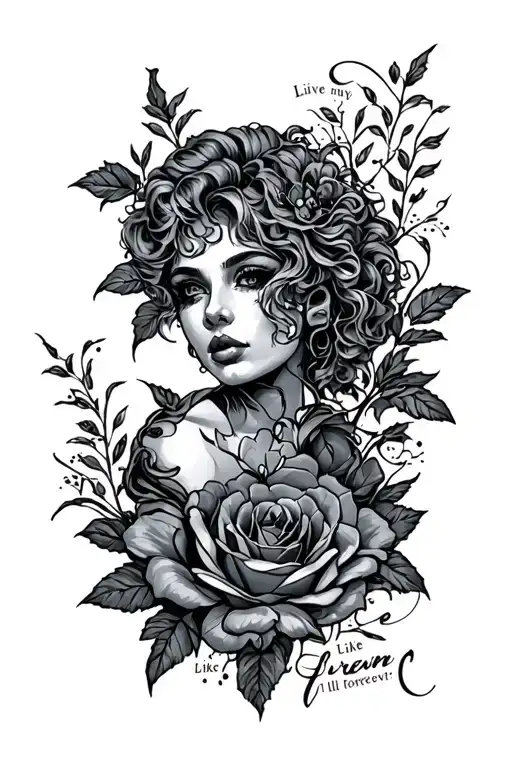 Live my life like I'll die tonight. Dream like I'll live forever. tattoo design idea