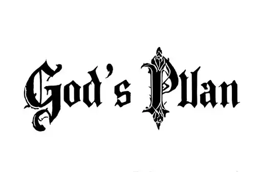 "God's Plan" tattoo design idea