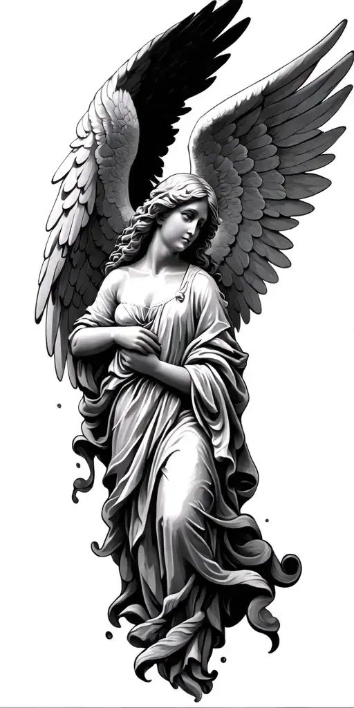 biblically accurate Angel tattoo design idea