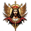 Christ is King biblical tattoo design idea