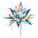 deep intergalactic blooming lotus flower tattoo design idea