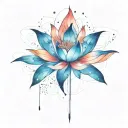 deep intergalactic blooming lotus flower tattoo design idea