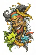 yemeya & shango god tattoo design idea