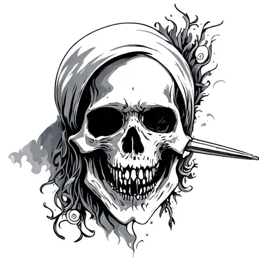 pain grief remember dark side tattoo design idea