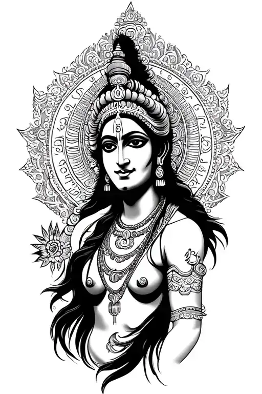 Kali Shiva Krishna tattoo design idea