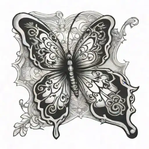 $100 dollar bill butterfly tattoo design idea