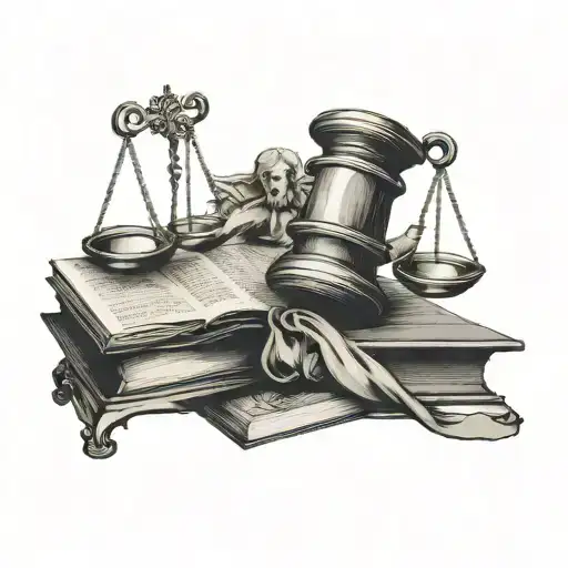 lawyer symbolized tattoo design idea