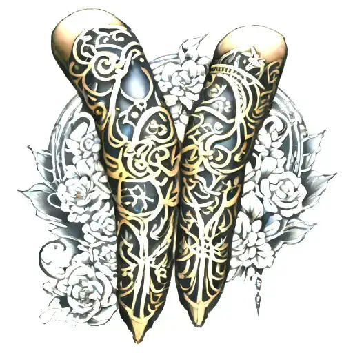 bionic arm sleeve tattoo design idea