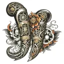 bionic arm sleeve tattoo design idea