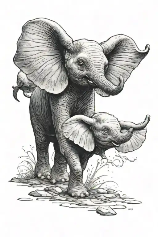 dumbo tattoo design idea