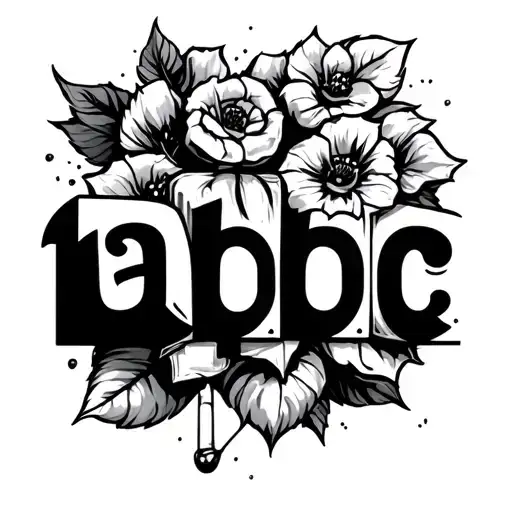 Abc Blocks tattoo design idea