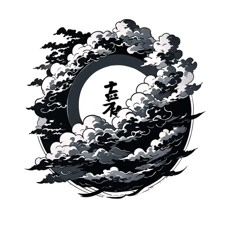 akatsuki clouds tattoo design idea
