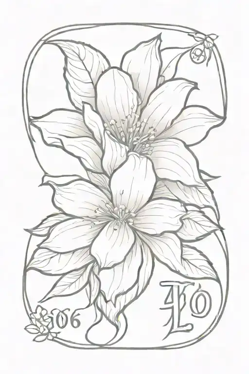 stamp with a bitterroot flower inside that says 406 tattoo design idea
