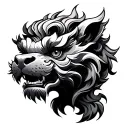 Foo Dog tattoo design idea