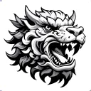 Foo Dog tattoo design idea