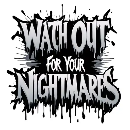 "Watch out for your nightmares" shatter tattoo design idea