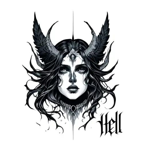 Hel tattoo design idea