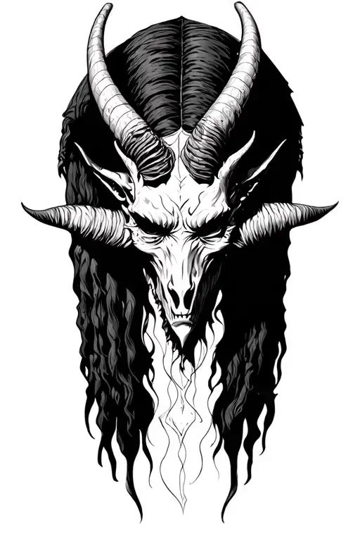baphomet demon tattoo design idea